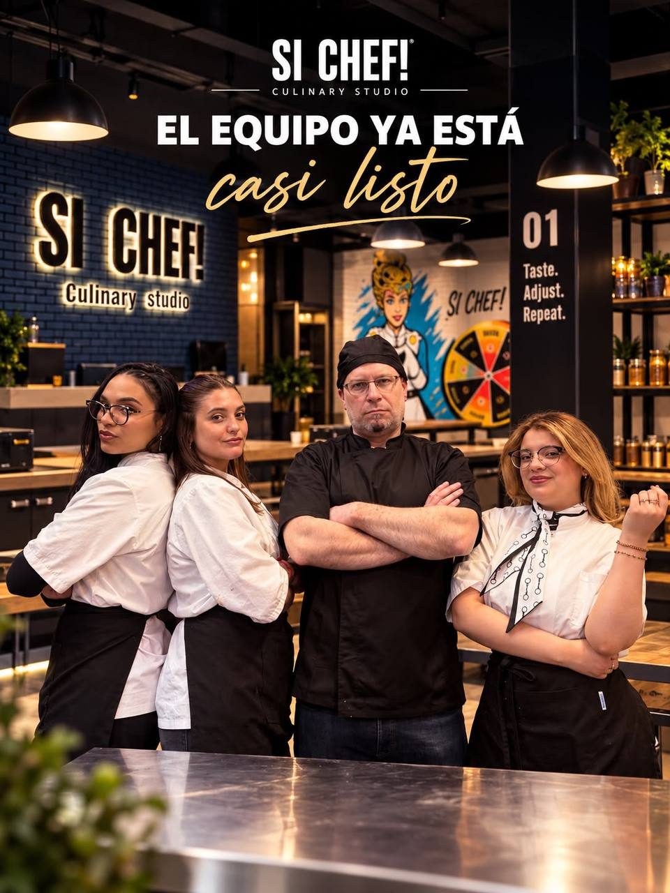 El equipo de Sí Chef! en el nuevo espacio de Vera 262
